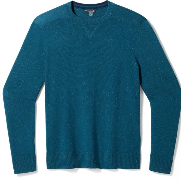 NWT Smartwool 2025 Sparwood Crew Sweater Large Twilight Blue Donegal Merino Wool - Picture 4 of 6